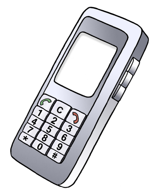 Eine Zeichnung von einem Handy